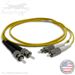 FC to ST Plenum Rated Singemode 9/125 Premium Custom Duplex Fiber Optic Patch Cable with Corning® Glass - Made in the USA by QuickTreX®