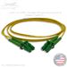 LC APC to LC APC Plenum Rated Singemode 9/125 Premium Custom Duplex Fiber Optic Patch Cable
