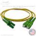 LC APC to SC APC Plenum Rated Singemode 9/125 Premium Custom Duplex Fiber Optic Patch Cable