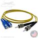 ST to SC Plenum Rated Singemode 9/125 Premium Custom Duplex Fiber Optic Patch Cable with Corning® Glass - Made in the USA by QuickTreX®