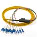 3 meter LC UPC 12 Fiber Flat Ribbon Jacketed OFNR Singlemode Fiber Optic Pigtail Kit Assembly