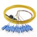 3 meter SC UPC 12 Fiber Flat Ribbon Jacketed OFNR Singlemode Fiber Optic Pigtail Kit Assembly