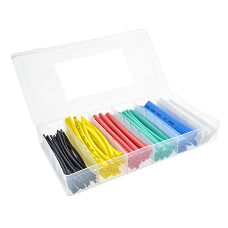 Heat Shrink Tube Kit for Multipurpose Protection of Cable Breakouts, Connectorization, and More - Assorted Colors - Polyethene (100 PCS)
