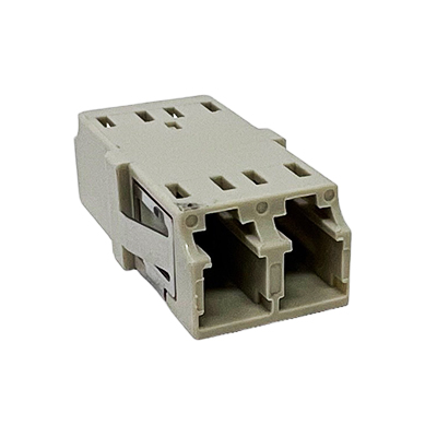 LC Duplex Multimode OM1 - 6.5/125 Fiber Optic Coupler without Flange - Beige