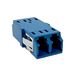 LC UPC Duplex Singlemode Fiber Optic Coupler without Flange - Blue
