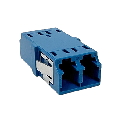 LC UPC Duplex Singlemode Fiber Optic Coupler without Flange - Blue