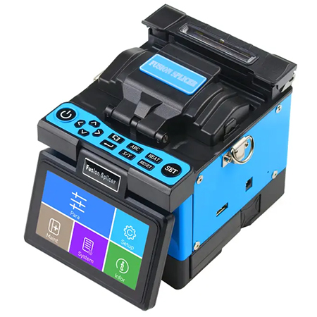 High-Precision Core Alignment Automatic Fiber Optic ARK Fusion Splicer Kit with Case, Cleaver, Optical Fiber and Jacket Stripper