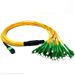 Stock 1 Meter 24 Fiber 1 X 24 MPO APC Female to 24 X LC APC Simplex Singlemode OFNR Riser Rated Fiber Optic Fanout Cable Assembly - Method A Straight Through