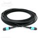 Stock Indoor/Outdoor 10 Meter 12 Fiber (1 X 12) MPO Female to MPO Female Multimode 10/40/100 GIG OM4 50/125 LSZH Rated Fiber Optic Trunk Cable - Method B (Fully Flipped) by QuickTreX