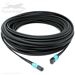 Stock Indoor/Outdoor 30 Meter 12 Fiber (1 X 12) MPO Female to MPO Female Multimode 10/40/100 GIG OM4 50/125 LSZH Rated Fiber Optic Trunk Cable - Method A (Straight Through) by QuickTreX