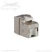 QuickTreX&reg; Premium Cat 8 Shielded 40 GIG Rated Keystone Jack with Spring-Loaded Dust Cover Door - 180 Degree Toolless - TAA Compliant - RoHS Compliant and UL Listed
