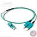 Custom Armored Indoor Plenum Rated Multimode 10-GIG OM3 50/125 Premium Duplex Fiber Optic Patch Cable - Made in the USA by QuickTreX®