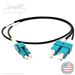 Custom Armored Indoor/Outdoor Plenum Rated Multimode 10/40/100 GIG OM4 50/125 Premium Duplex Fiber Optic Patch Cable - Made in the USA by QuickTreX®