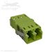 QuickTreX&reg; LC Duplex Multimode OM5 50/125 Fiber Optic Coupler without Flange - Lime Green