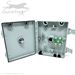2 Adapter (1-4 Fiber) Heavy Duty Water-resistant Indoor/Outdoor IP65 Rated Wall Mount Mount Fiber Optic Enclosure with Wire Management and Locking Door with Key by QuickTreX®