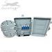 8 Adapter (1-16 Fiber) Heavy Duty Water-resistant Indoor/Outdoor IP65 Rated Wall Mount Mount Fiber Optic Enclosure with Wire Management, Removable 8 Fiber Splice Tray, Splice Sleeves, and Locking Door with Key by QuickTreX®