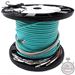 Stock 12 Strand Indoor/Outdoor Plenum Rated Multimode 10/40/100 GIG OM4 50/125 Pre-Terminated Fiber Optic Cable Assembly with Corning® Glass, LC Connectors, and Pulling Eyes - 500FT - Made in the USA by QuickTreX®