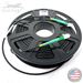 Stock 100 Ft Tactical Indoor/Outdoor Armored Singlemode 9/125 Simplex Fiber Optic Patch Cable w/ LC APC Connectors, Corning® Glass, Mini Cable Reel, and Ultra Flexible Jacket - Made in the USA by QuickTreX®
