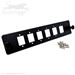 QuickTreX&reg; 6 Port LGX SC Footprint Empty Fiber Optic Adapter Panel with Mounting Screw Holes for Housing Flanged Fiber Optic Adapters - Includes Mounting Screws
