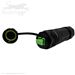 QuickTreX&reg; Premium Outdoor Harsh Environment Waterproof IP68 Rated and High Performance PA66 Thermoplastic Panel-Mount Bulkhead MM or SM - LC, SC, or MTP/MPO Custom Fiber Optic Coupler w/ Dust Cap and Lanyard - Compatible w/ 1 x 1.5 - 7.5 mm Cable OD