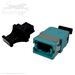 MPO Multimode OM3 / OM4 (Key UP - Key Down) Fiber Optic Coupler - Aqua