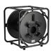 Schill SK 4812 Professional Stage Cable Reel w/ One Axle Bearing and One Outside Bearing, Auxiliary Spool w/ Velcro Strap, Feed-Through Hole for Cable Entry, Heavy Duty Hand Crank, and Pre-Tapped Holes for Optional Caster Wheels